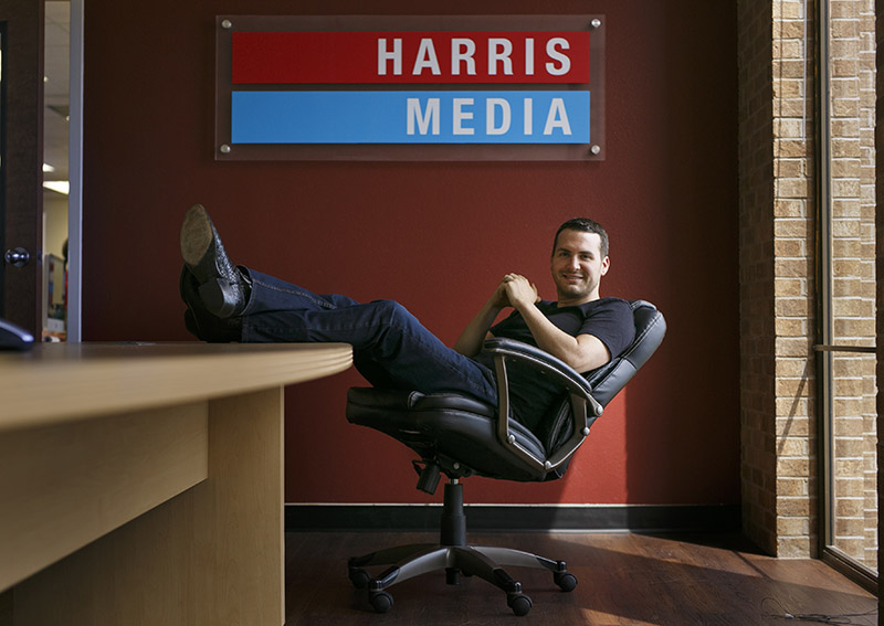 Vincent Harris, founder and CEO of Harris Media LLC, in the Austin, TX office