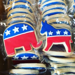 Elephant and Donkey Patriotic Cookies at Harris Media, LLC.